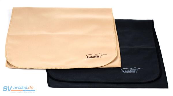 Einschlagtuch aus Mikrofaser in sand und schwarz